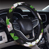 Apple blossom Pattern Print Design AB07 Steering Wheel Cover with Elastic Edge