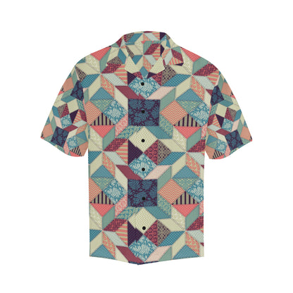 Patchwork Pattern Print Design 02 Men's Hawaiian Shirt