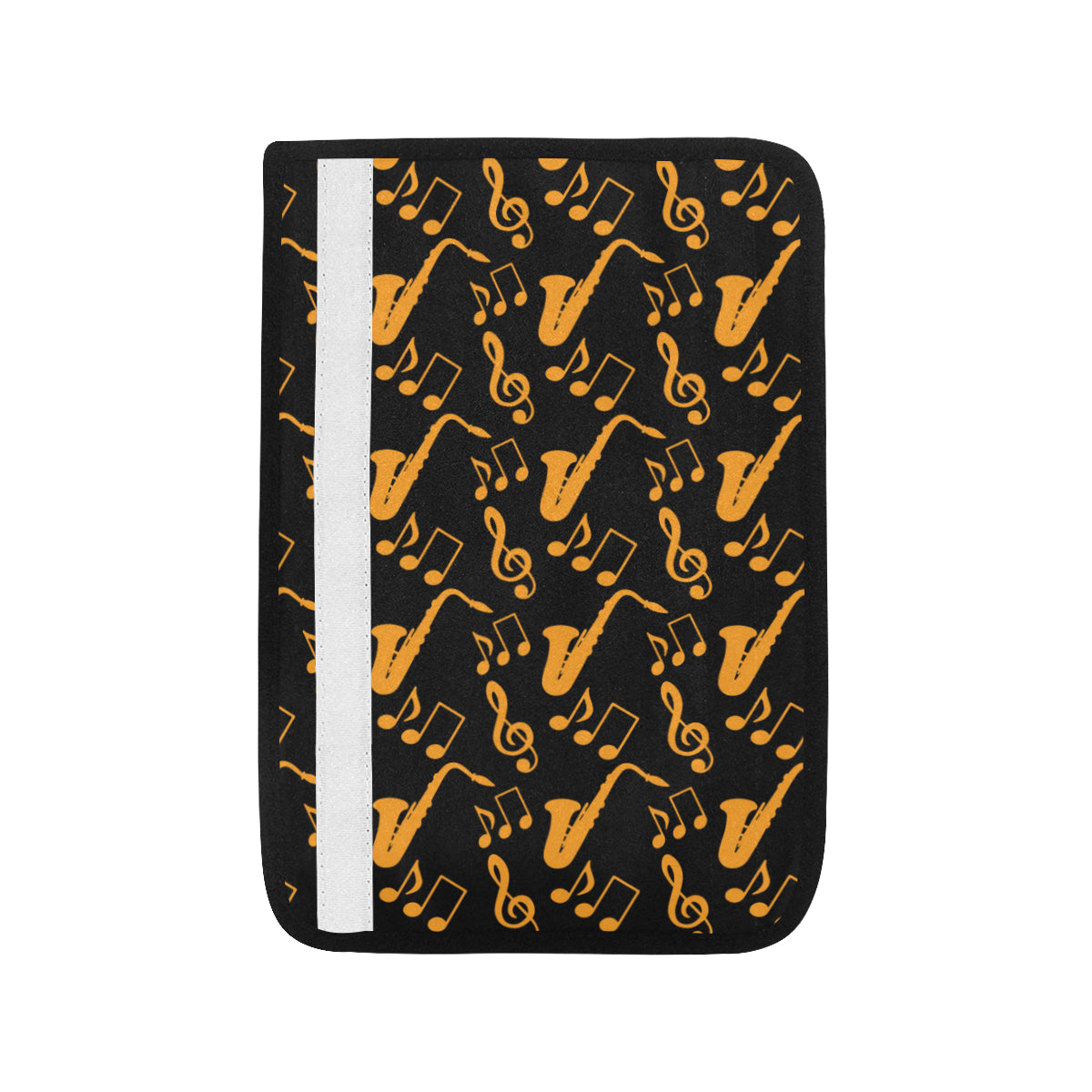 Saxophone Pattern Print Design 02 Car Seat Belt Cover
