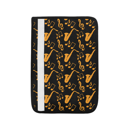 Saxophone Pattern Print Design 02 Car Seat Belt Cover