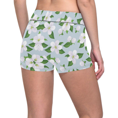 Apple blossom Pattern Print Design AB04 Yoga Shorts