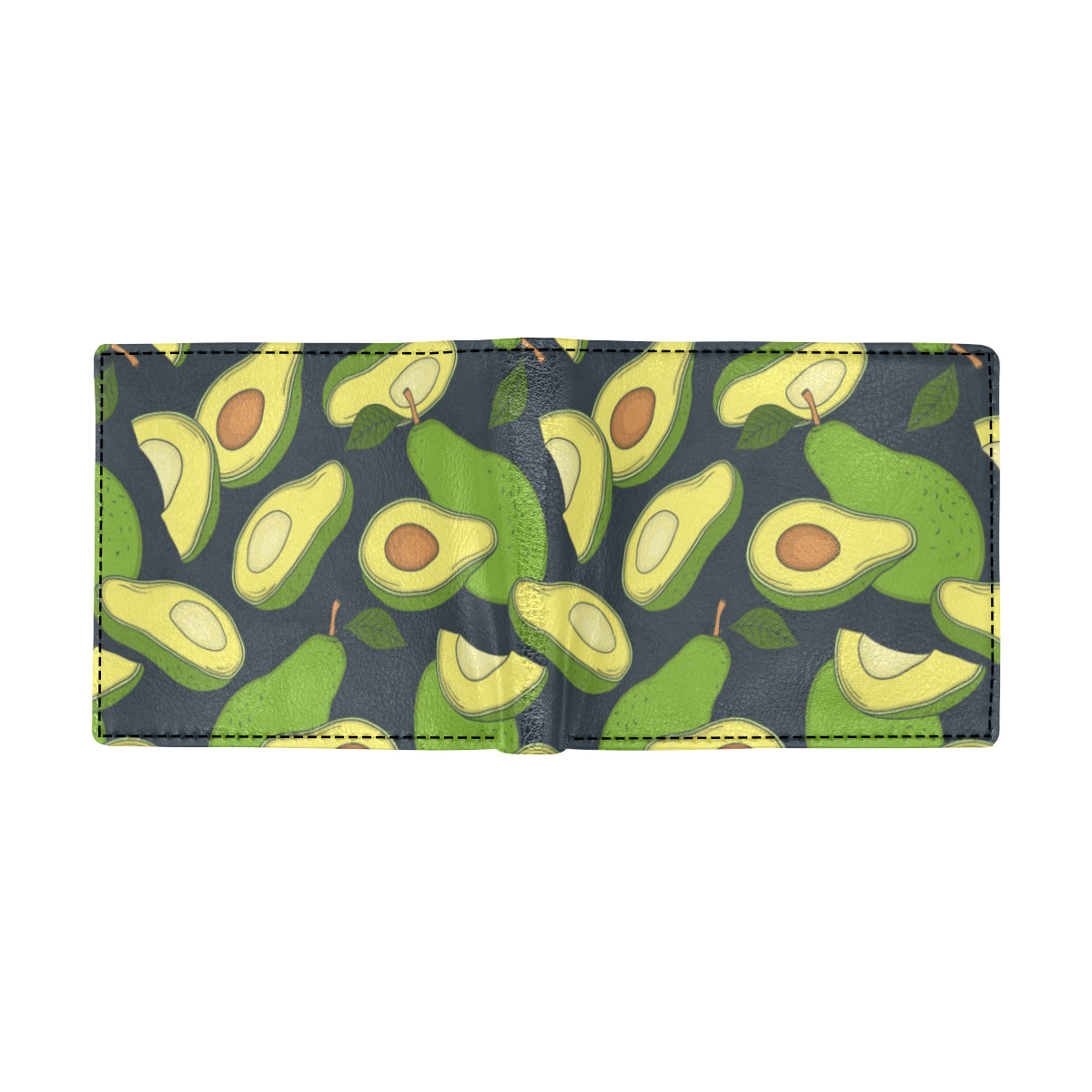 Avocado Pattern Print Design AC013 Men's ID Card Wallet
