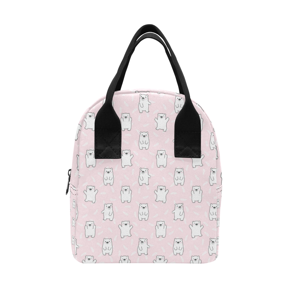 Polar Bear Pattern Print Design PB09 Insulated Lunch Bag