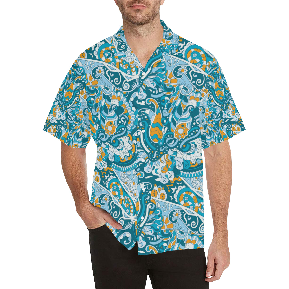 Funky Retro Pattern Print Design A03 Men's Hawaiian Shirt