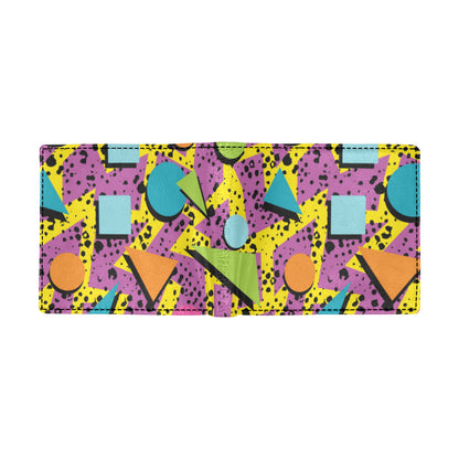 80s Pattern Print Design 1 Men's ID Card Wallet