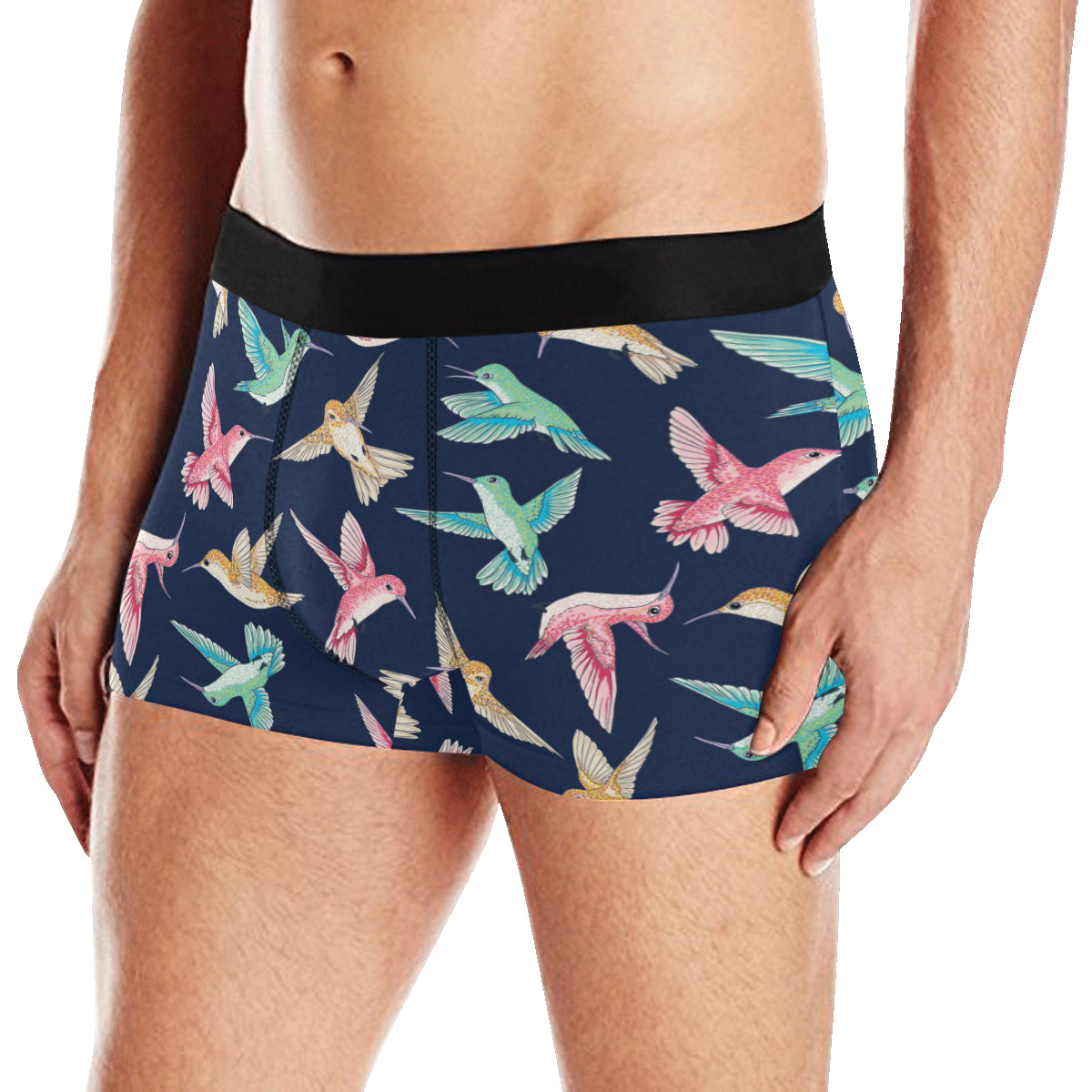 Hummingbird Cute Pattern Print Design 01 Men's Boxer Briefs