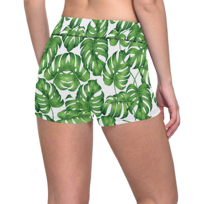 Palm Leaves Pattern Print Design PL08 Yoga Shorts