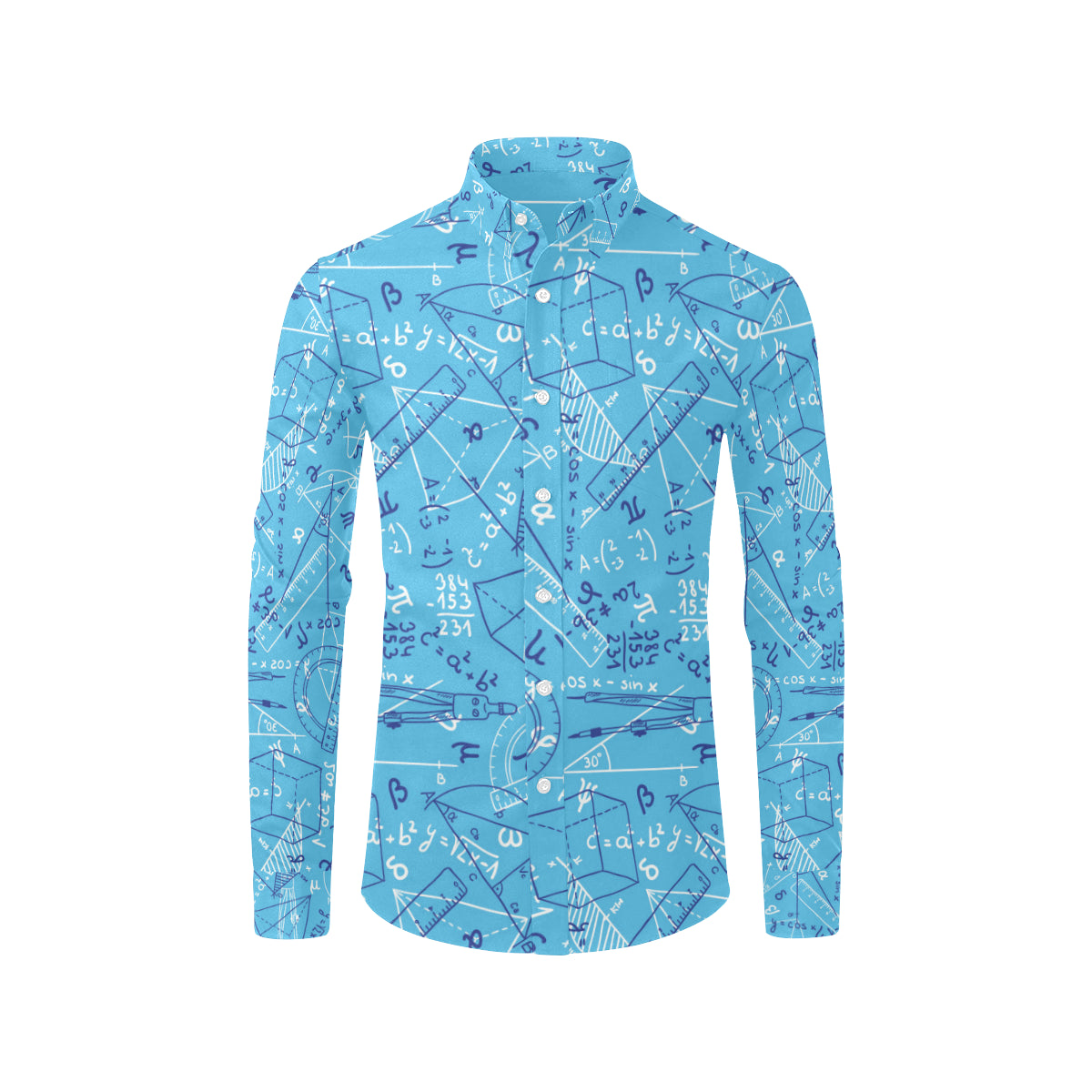 Math Pattern Print Design 02 Men's Long Sleeve Shirt