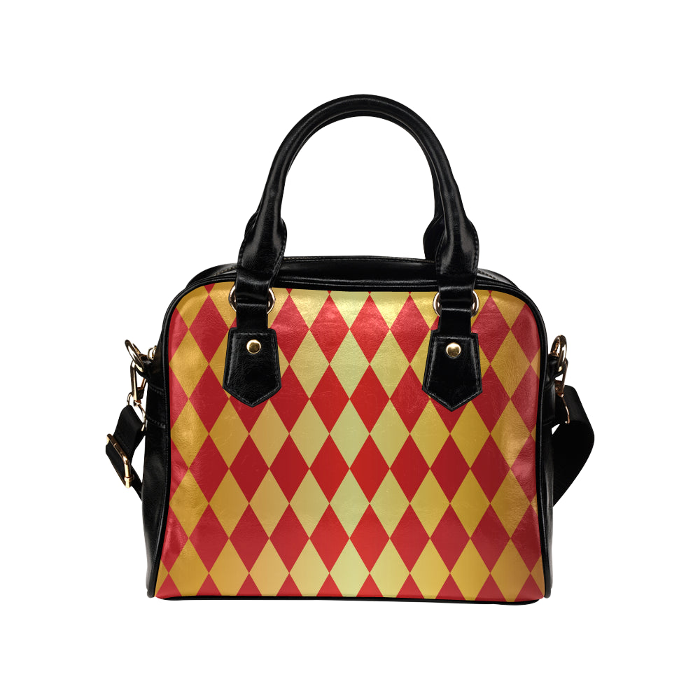 Harlequin Pattern Print Design 03 Shoulder Handbag