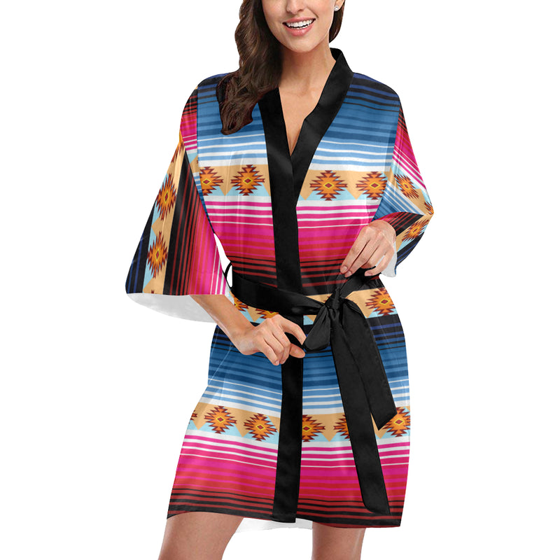 Mexican Pattern Print Design 03 Women's Short Kimono