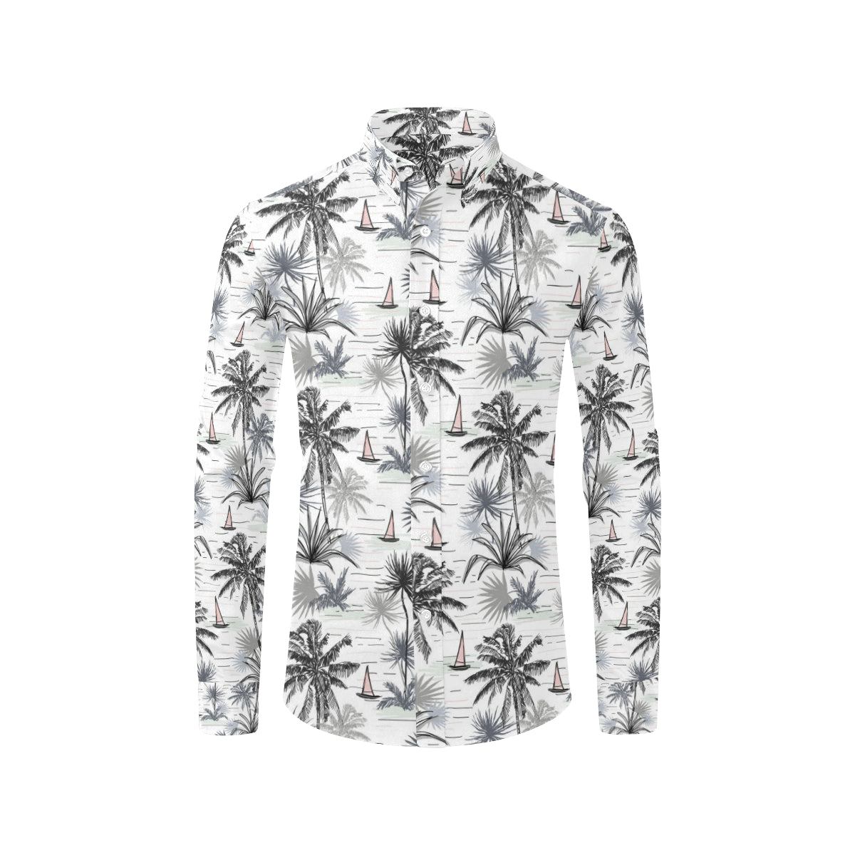 Pacific island Pattern Print Design A04 Men's Long Sleeve Shirt