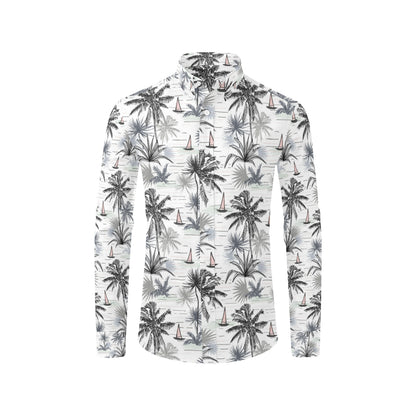 Pacific island Pattern Print Design A04 Men's Long Sleeve Shirt