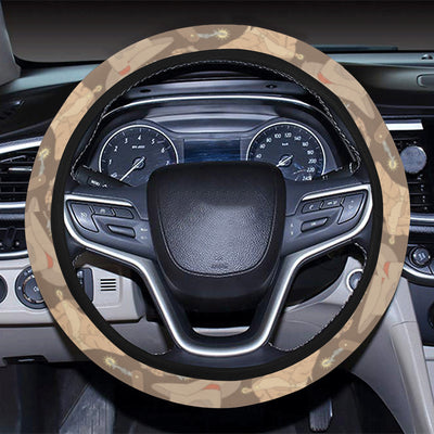 Cowboy Pattern Print Design 02 Steering Wheel Cover with Elastic Edge