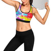 Tie Dye Rainbow Themed Print Sports Bra