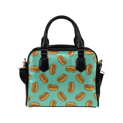 Hot Dog Pattern Print Design 04 Shoulder Handbag