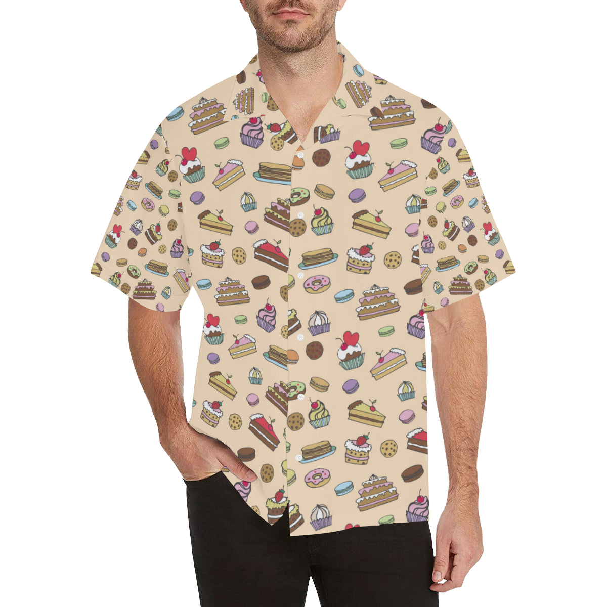 Cake Pattern Print Design 03 Men's Hawaiian Shirt
