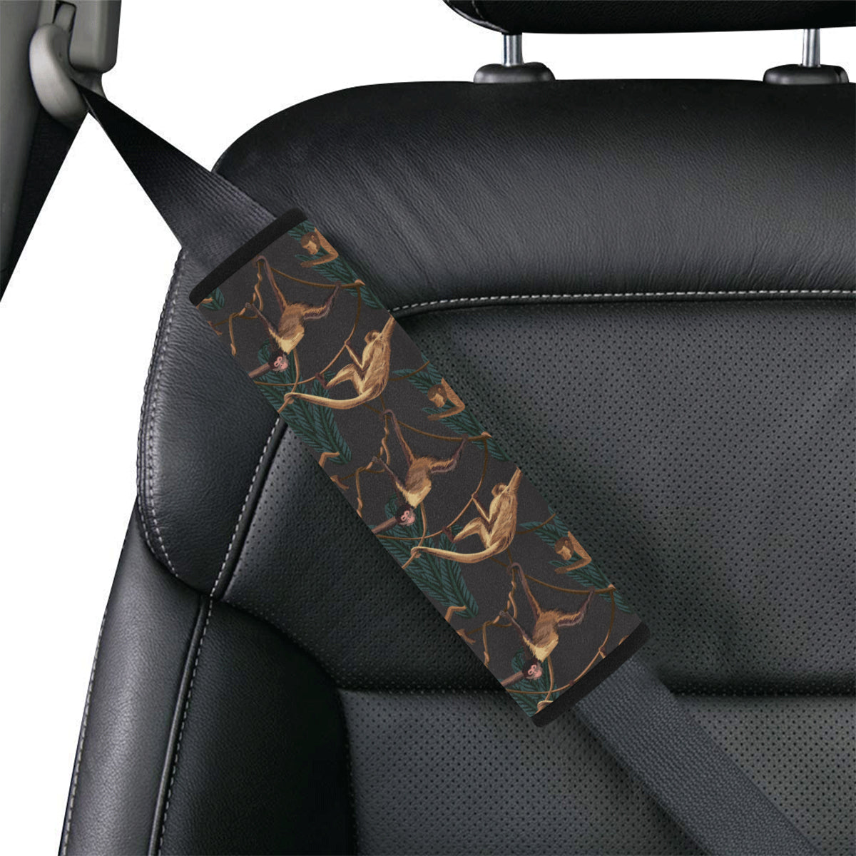 Monkey Pattern Print Design 02 Car Seat Belt Cover