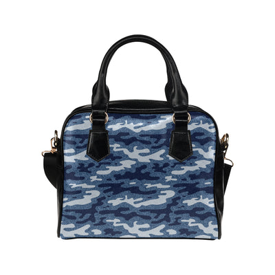 Jean Camouflage Pattern Print Design 05 Shoulder Handbag