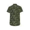 Army Camouflage Pattern Print Design 02 Men's Short Sleeve Button Up Shirt