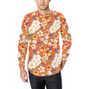 Tropical Flower Pattern Print Design TF027 Men's Long Sleeve Shirt