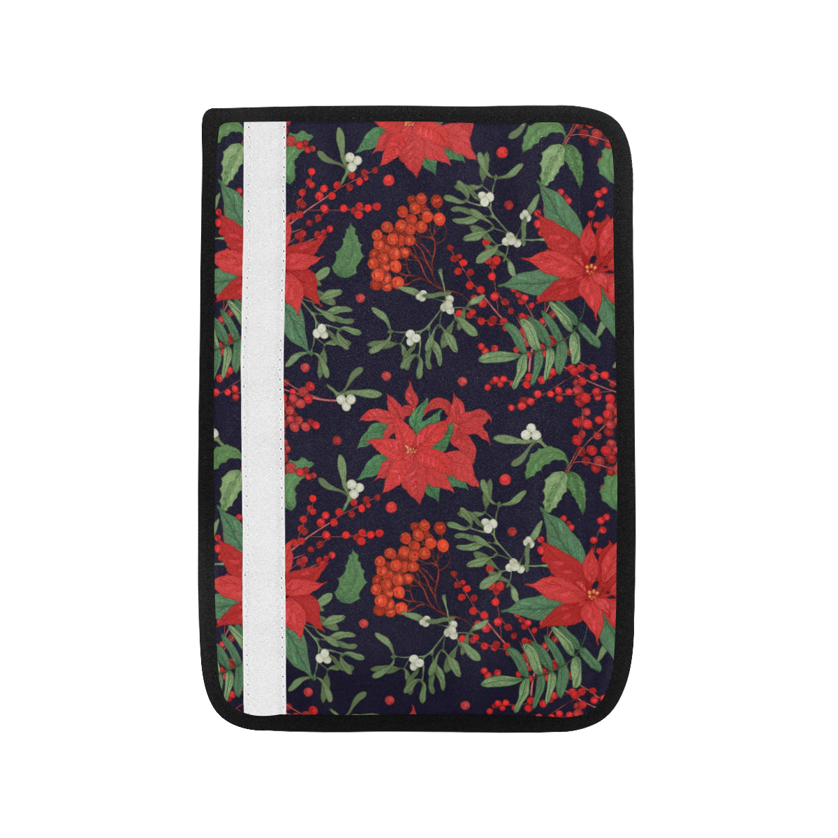 Poinsettia Pattern Print Design POT02 Car Seat Belt Cover