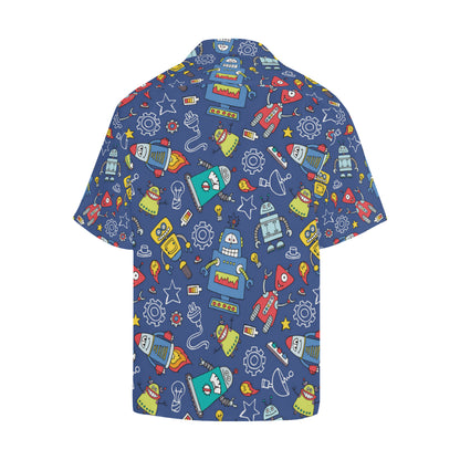 Robot Pattern Print Design A03 Men's Hawaiian Shirt