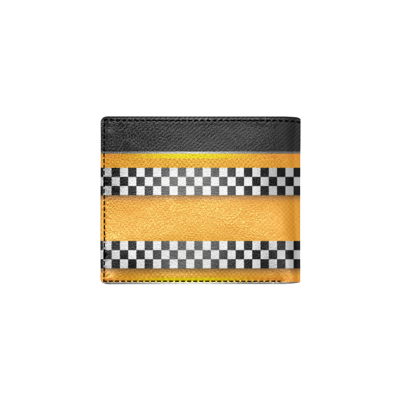 Checkered Pattern Print Design 01 Men's ID Card Wallet