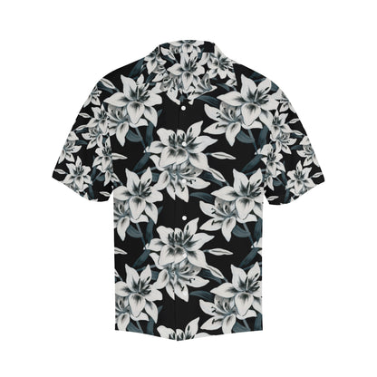 Lily Pattern Print Design 03 Men's Hawaiian Shirt