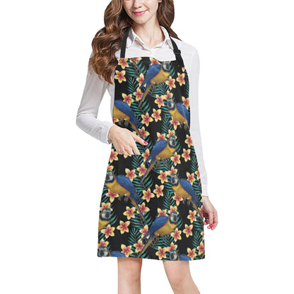 Macaw Pattern Print Design 01 Apron with Pocket