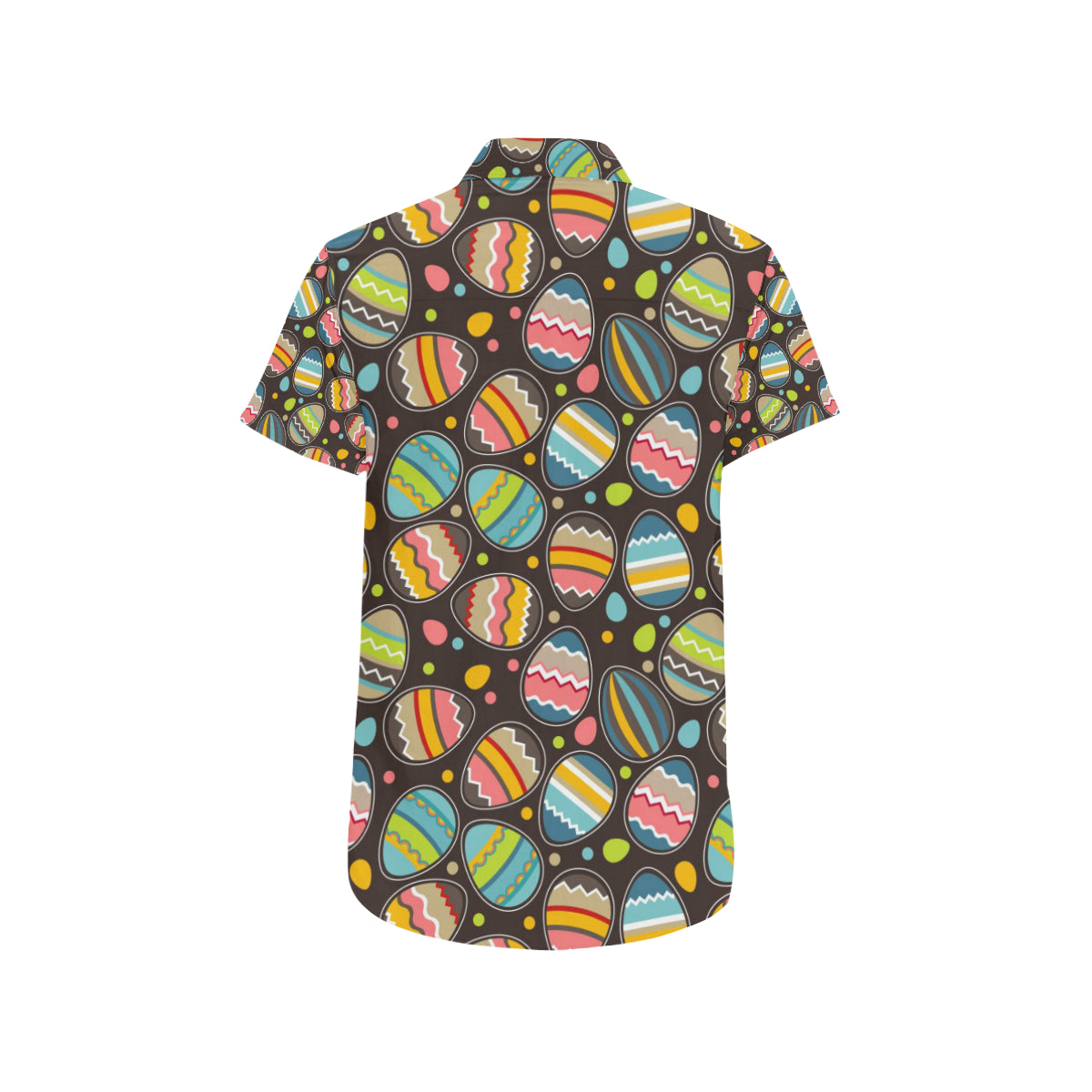 Easter Eggs Pattern Print Design RB03 Men's Short Sleeve Button Up Shirt