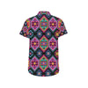 Mexican Pattern Print Design 02 Men's Short Sleeve Button Up Shirt