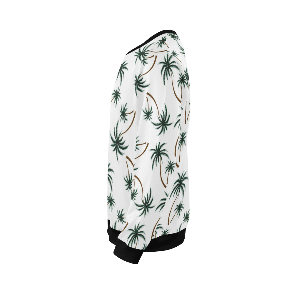 Palm Tree Pattern Print Design PT07 Men Long Sleeve Sweatshirt