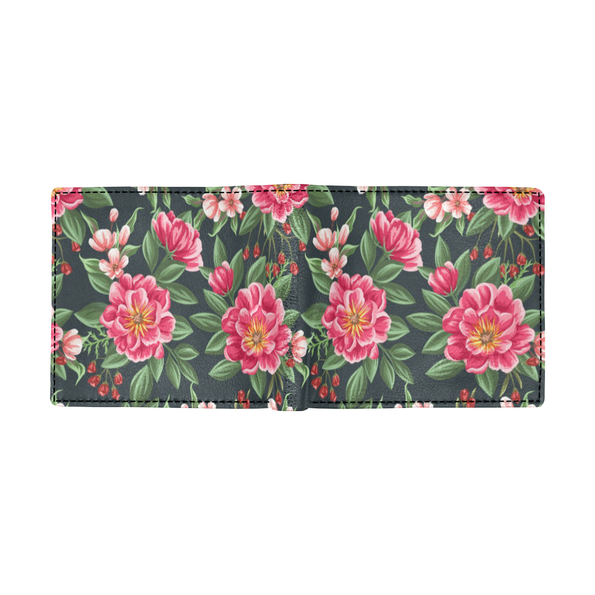 Summer Floral Pattern Print Design SF06 Men's ID Card Wallet