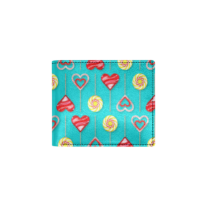 Lollipop Pattern Print Design LL06 Men's ID Card Wallet