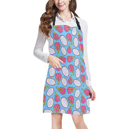 Dragonfruit Pattern Print Design DF04 Apron with Pocket