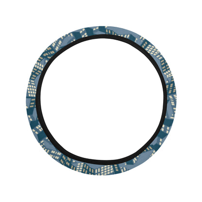 City  Pattern Print Design 01 Steering Wheel Cover with Elastic Edge