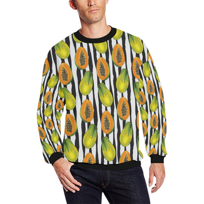 Papaya Pattern Print Design PP01 Men Long Sleeve Sweatshirt