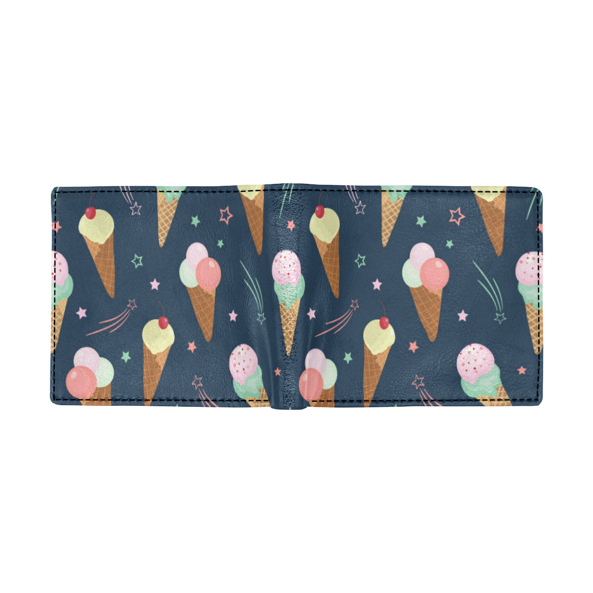 Ice Cream Pattern Print Design 04 Men's ID Card Wallet