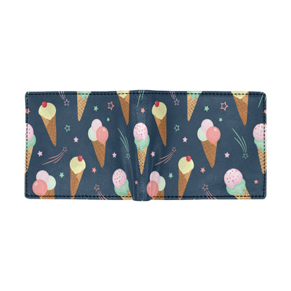 Ice Cream Pattern Print Design 04 Men's ID Card Wallet