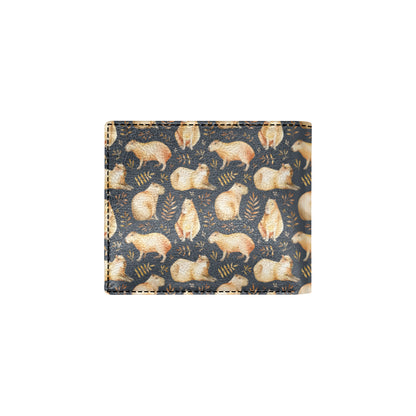 Capybara Pattern Print Design 02 Men's ID Card Wallet