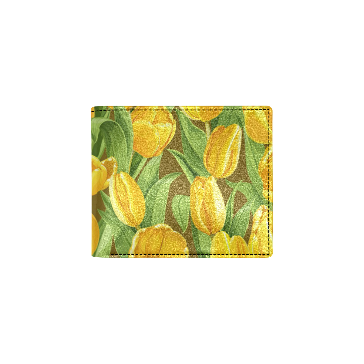 Tulip Yellow Pattern Print Design TP010 Men's ID Card Wallet