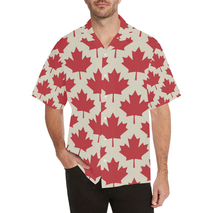 Maple Leaf Pattern Print Design 03 Men's Hawaiian Shirt