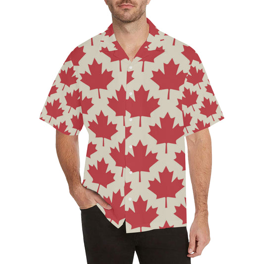 Maple Leaf Pattern Print Design 03 Men's Hawaiian Shirt
