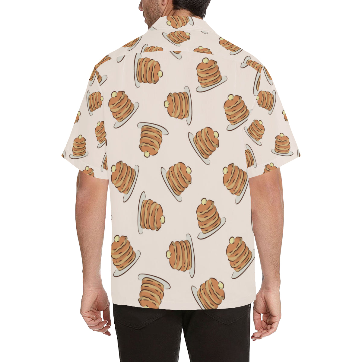 Pancake Pattern Print Design A01 Men's Hawaiian Shirt