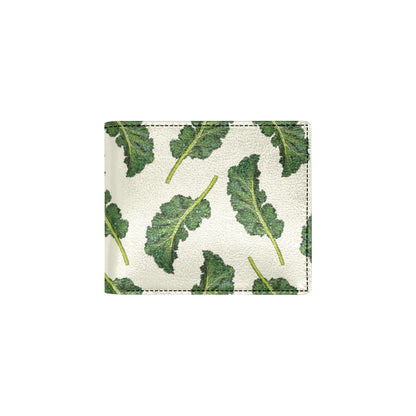 Kale Pattern Print Design 03 Men's ID Card Wallet