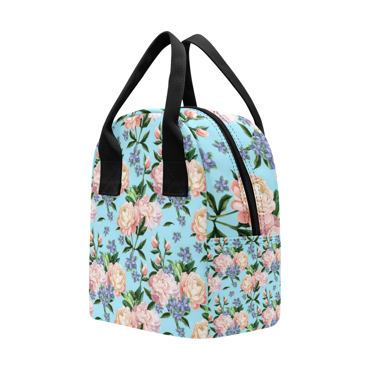 Peony Pattern Print Design PE02 Insulated Lunch Bag