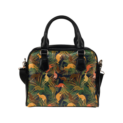 Kangaroos Pattern Print Design 07 Shoulder Handbag