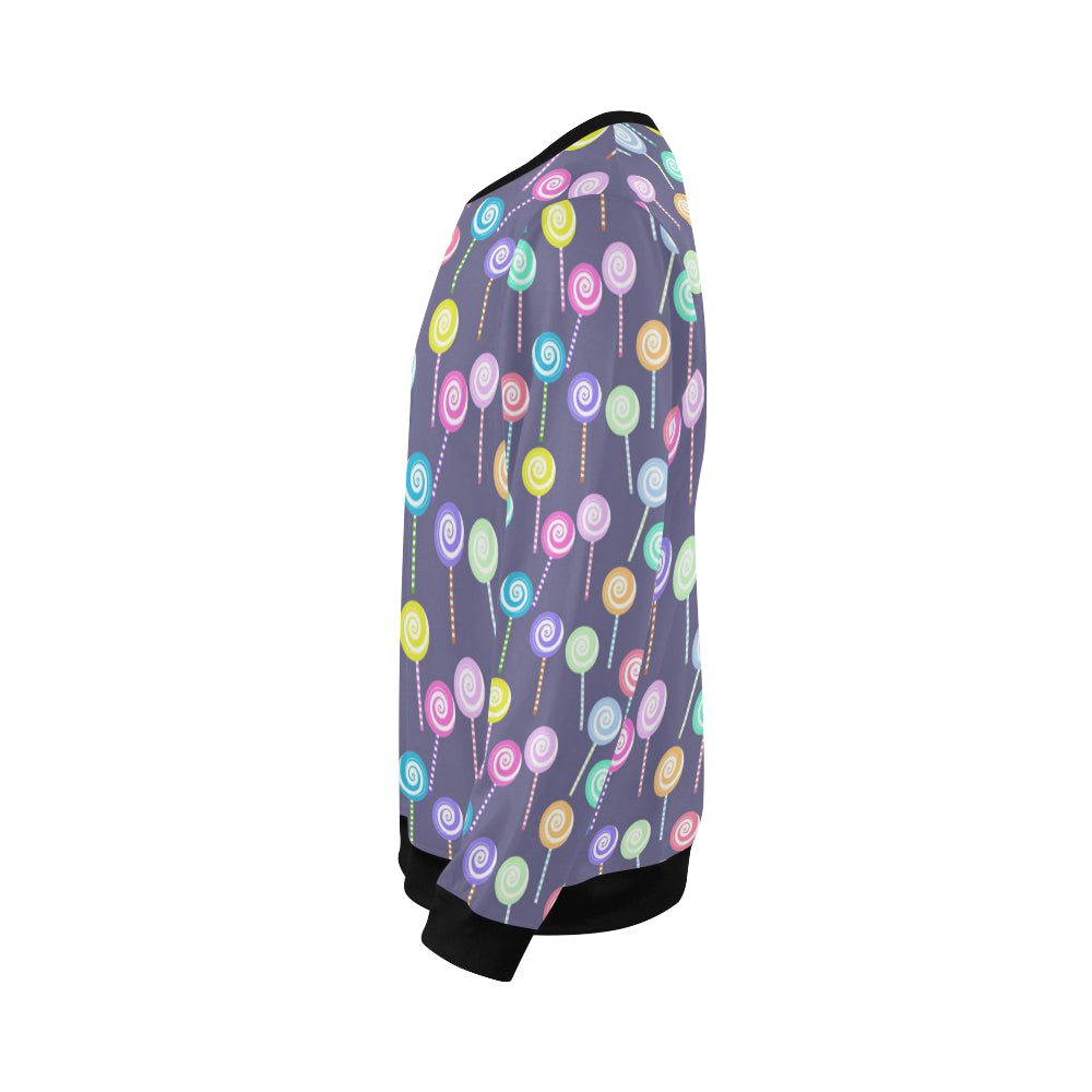 Lollipop Pattern Print Design LL03 Men Long Sleeve Sweatshirt