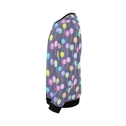 Lollipop Pattern Print Design LL03 Men Long Sleeve Sweatshirt