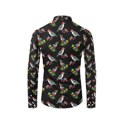 Birds Pattern Print Design 06 Men's Long Sleeve Shirt